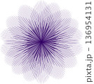 illustration, flower of straight lines, complex geometric shape, on a white background 136954131