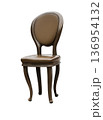 illustration, vintage chair on white background isolated 136954132