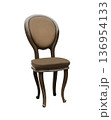 illustration, vintage chair on white background isolated 136954133