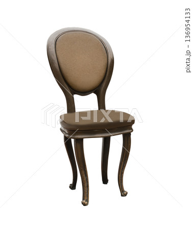illustration, vintage chair on white background isolated illustration, vintage chair on white background isolated 136954133