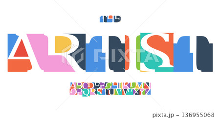 Cutout Negative Space Font Logo Alphabet Color Geometric Blocks Letter Set Modern Typography, Creative Typographic Design for Poster Headline, Type Symbol Logotype, Colorful Fonts. Vector Typeface Cutout Negative Space Font Logo Alphabet Color Geometric Blocks Letter Set Modern Typography, Creative Typographic Design for Poster Headline, Type Symbol Logotype, Colorful Fonts. Vector Typeface 136955068