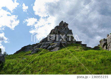 Rocky Peak in Mountain Landscape Rocky Peak in Mountain Landscape 136955155