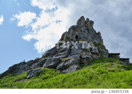 Rocky Peak in Mountain Landscape Rocky Peak in Mountain Landscape 136955156