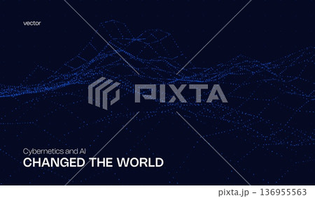Abstract 3D ai grid background for cyber and digital technology design. Data science line for big data blue concept and network tech future backdrop. Abstract 3D ai grid background for cyber and digital technology design. Data science line for big data blue concept and network tech future backdrop. 136955563