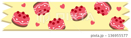 Cute Bakery and Sweets Washi Tape, Dessert Pattern Decorative Masking Tape 136955577