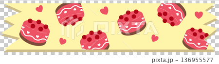 Cute Bakery and Sweets Washi Tape, Dessert Pattern Decorative Masking Tape 136955577