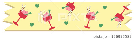 Cute Bakery and Sweets Washi Tape, Dessert Pattern Decorative Masking Tape 136955585