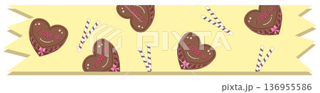 Cute Bakery and Sweets Washi Tape, Dessert Pattern Decorative Masking Tape 136955586