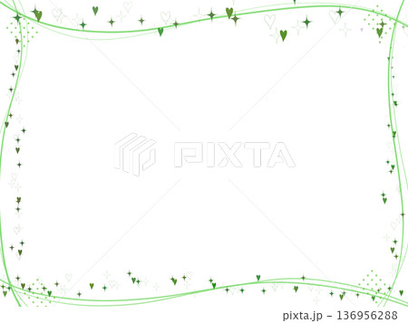 手描き可愛いフレーム 136956288