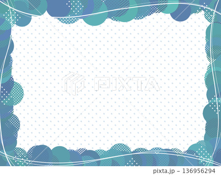 手描き可愛いフレーム 手描き可愛いフレーム 136956294