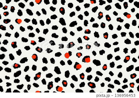 Artistic stylish seamless vector repeating leopard animal skin, black and white. Artistic stylish seamless vector repeating leopard animal skin, black and white. 136956453