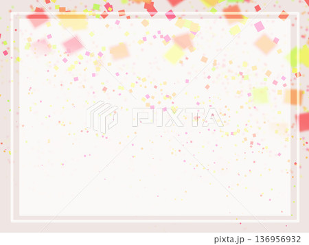 カラフル紙ふぶき 136956932