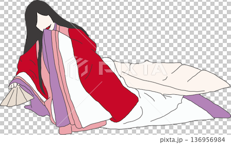 一位身穿十二層和服的女子 一位身穿十二層和服的女子 136956984