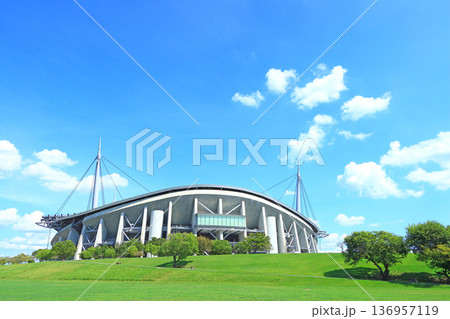 愛知県豊田市、豊田スタジアムの風景 愛知県豊田市、豊田スタジアムの風景 136957119