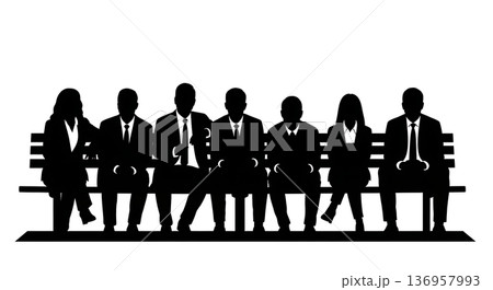 Black Solid Planner Park Observation Silhouettes Set of Six on White Background Black Solid Planner Park Observation Silhouettes Set of Six on White Background 136957993