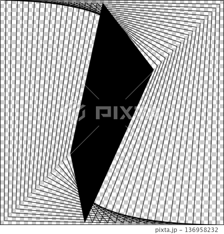 Square blended lines frame template design. Design elements 136958232