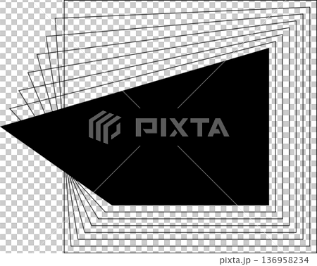 Square blended lines frame template design. Design elements Square blended lines frame template design. Design elements 136958234