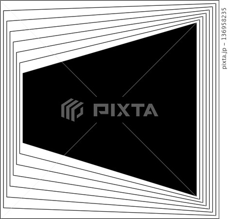 Square blended lines frame template design. Design elements 136958235