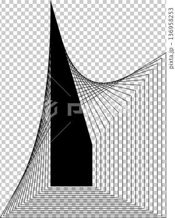 Square blended lines frame template design. Design elements Square blended lines frame template design. Design elements 136958253