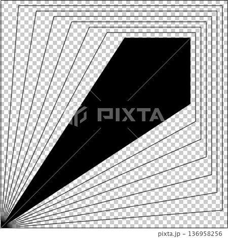 Square blended lines frame template design. Design elements 136958256