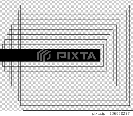 Square blended lines frame template design. Design elements 136958257