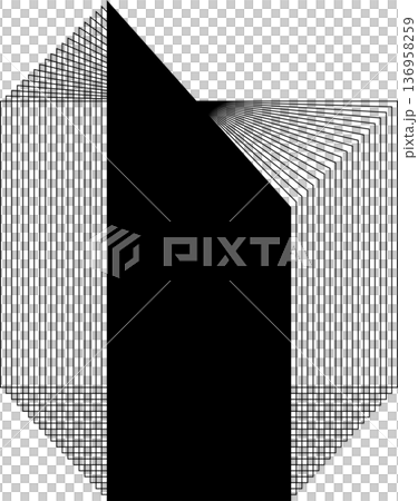 Square blended lines frame template design. Design elements Square blended lines frame template design. Design elements 136958259