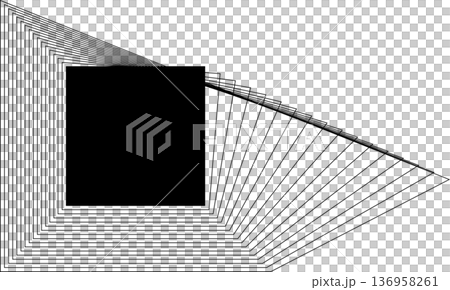 Square blended lines frame template design. Design elements 136958261