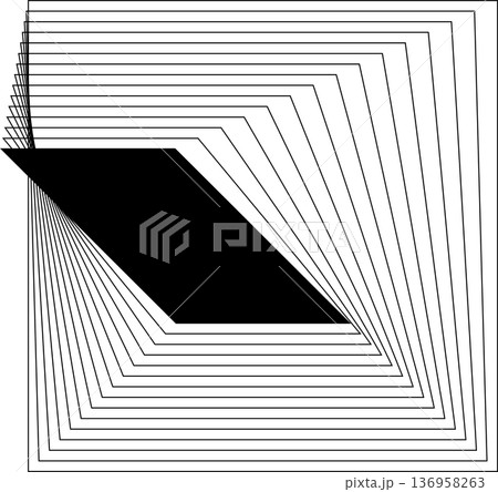 Square blended lines frame template design. Design elements Square blended lines frame template design. Design elements 136958263