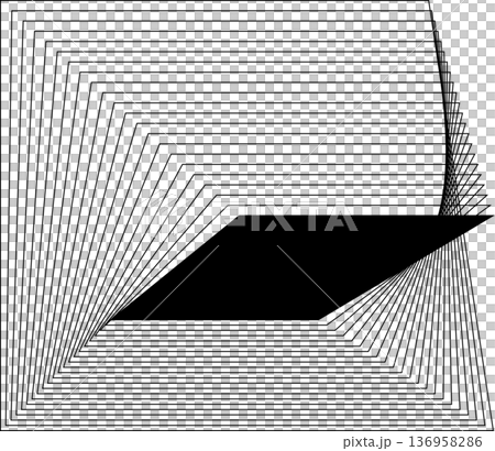 Square blended lines frame template design. Design elements 136958286