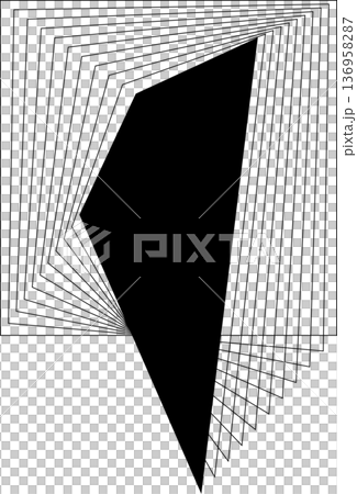 Square blended lines frame template design. Design elements 136958287
