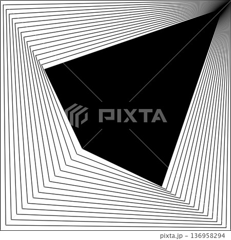 Square blended lines frame template design. Design elements 136958294