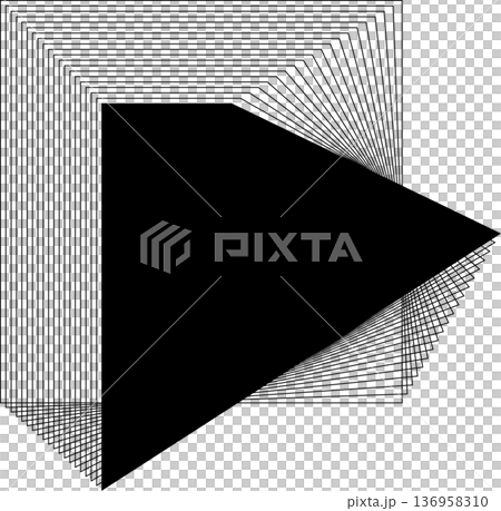 Square blended lines frame template design. Design elements 136958310