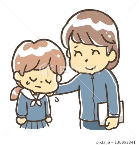 学生の悩みを聞く先生 136958841