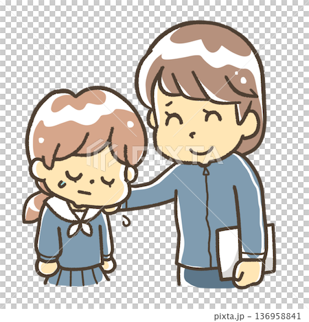 学生の悩みを聞く先生 136958841