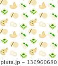 Arab sweets seamless pattern flat style for wallpapers 136960680
