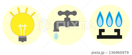 電気　水道　ガス 136960979