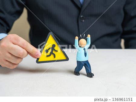Employers are shocked by the emigration of workers. Labor shortage crisis and talent drain. Workforce migration and economic impact on business Employers are shocked by the emigration of workers. Labor shortage crisis and talent drain. Workforce migration and economic impact on business 136961151