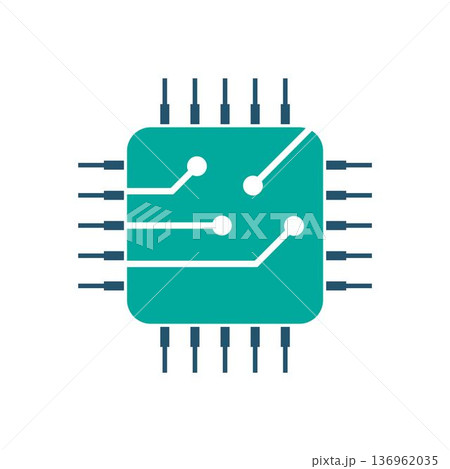 AI Microchip Technology Icon Design AI Microchip Technology Icon Design 136962035