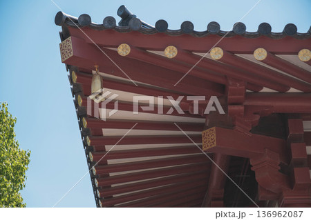 [四天王寺]大阪を代表する歴史深いお寺の美しい風景 136962087