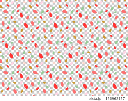ピンクのかわいい桜の花びらパターンの背景 136962157