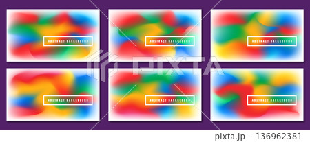 Collection of abstract vector backgrounds with dynamic gradient meshes and soft transitions. Ideal for posters, web covers, digital designs, and projects needing a modern artistic touch 136962381