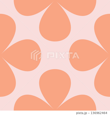 Vector seamless pattern in Peach Fuzz. Minimalistic geometric design with a modern aesthetic, perfect for wallpapers, decorative backgrounds, and creative prints 136962464