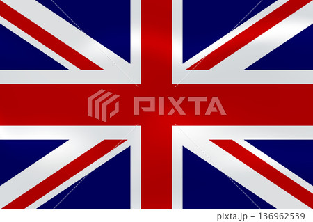 United Kingdom of Great Britain and Northern Ireland flag with wavy silk effect. Vector flag symbolizing national pride, identity, heritage, patriotism and authority United Kingdom of Great Britain and Northern Ireland flag with wavy silk effect. Vector flag symbolizing national pride, identity, heritage, patriotism and authority 136962539