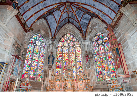 Parish close church of Pleyven, finistere, brittany, france Parish close church of Pleyven, finistere, brittany, france 136962953