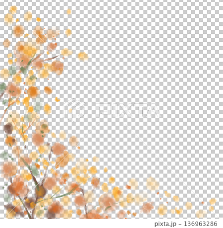 autumn fall season red leaves watercolour background art 136963286