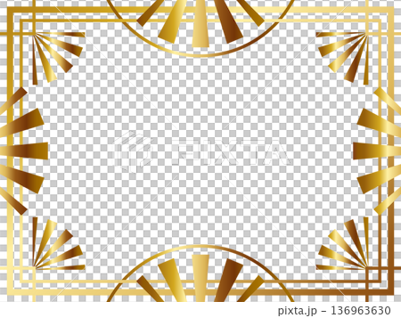 Luxurious Art Deco background in black and gold Luxurious Art Deco background in black and gold 136963630