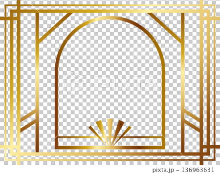 Luxurious Art Deco background in black and gold Luxurious Art Deco background in black and gold 136963631