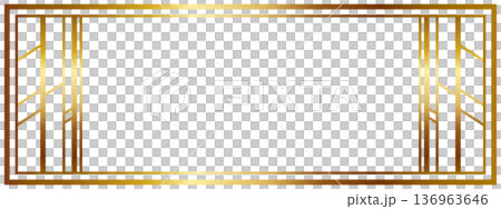 Luxurious Art Deco banner background in white and gold Luxurious Art Deco banner background in white and gold 136963646