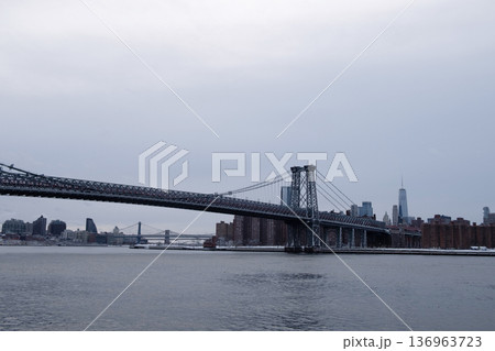 NY 大雪 2026 2月 ウィリアムズバーグ橋 NY 大雪 2026 2月 ウィリアムズバーグ橋 136963723