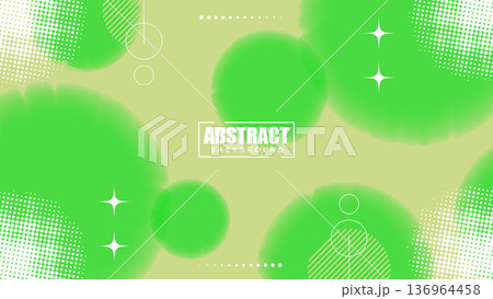 Abstract Modern Banner White Background with Green Circles.Vector Illustration 136964458